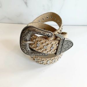 Guess Studded Rhinestone Bling Western Belt Large